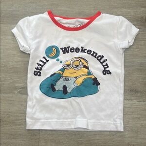 Minions White and Red Kids T-Shirt